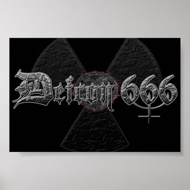 Defcon 666 Satanic metal band poster (Front)