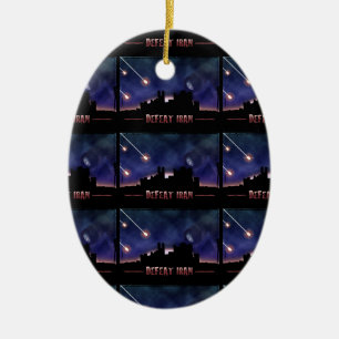Defeat Iran Ceramic Tree Decoration
