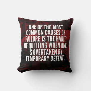 Defeat Is Temporary - Workout Motivational Cushion
