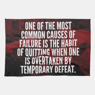 Defeat Is Temporary - Workout Motivational Tea Towel