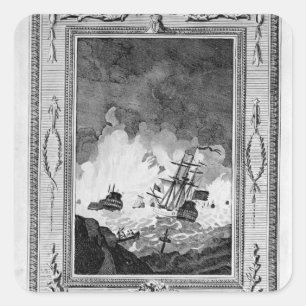 Defeat of the Spanish Armada Square Sticker