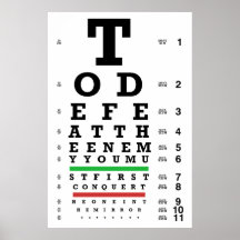 Defeat The Enemy Eye Chart