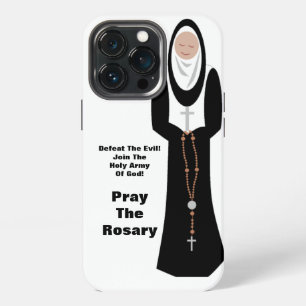 Defeat the evil...Pray the rosary iPhone 13 Pro Case