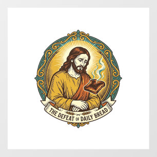 Defeated Jesus Smoking Burnt Toast Breakfast Kitch
