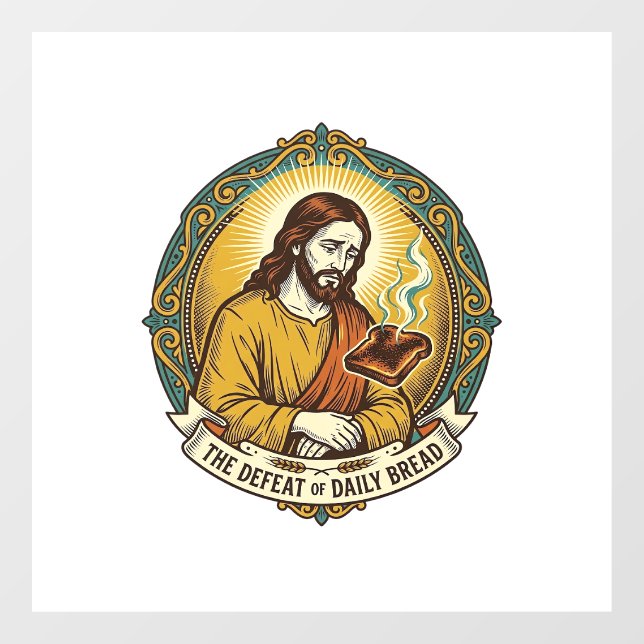 Defeated Jesus Smoking Burnt Toast Breakfast Kitch (Sheet)