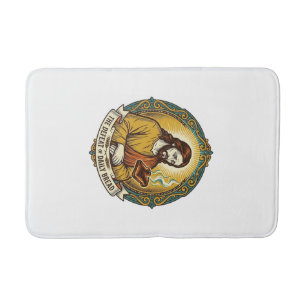 Defeated Jesus Smoking Burnt Toast Breakfast Kitch Bath Mat