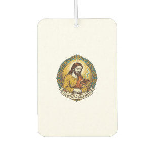 Defeated Jesus Smoking Burnt Toast Breakfast Kitch Car Air Freshener