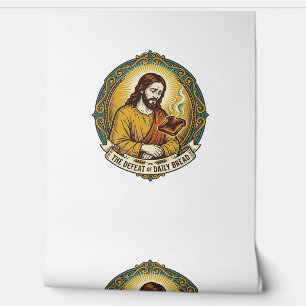 Defeated Jesus Smoking Burnt Toast Breakfast Kitch Wallpaper