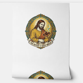 Defeated Jesus Smoking Burnt Toast Breakfast Kitch Wallpaper