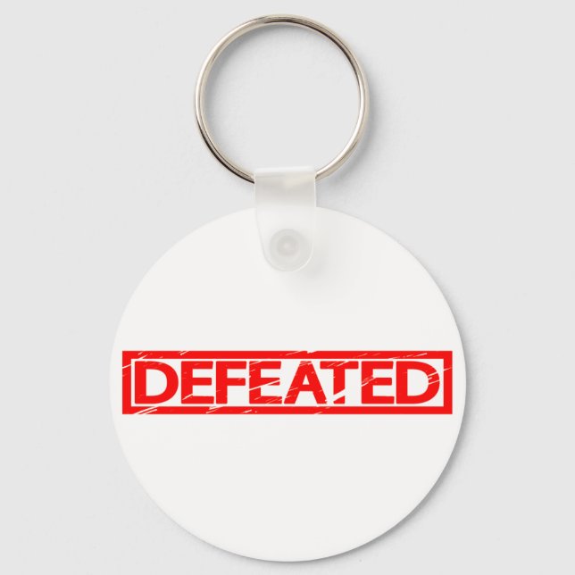 Defeated Stamp Key Ring (Front)