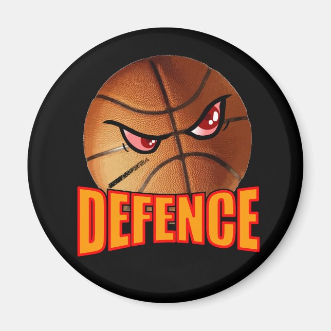 Defence Basketball Magnet (Front)