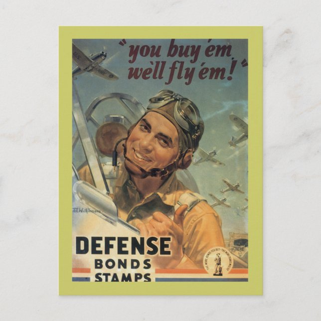 Defence Bond Stamps Postcard (Front)