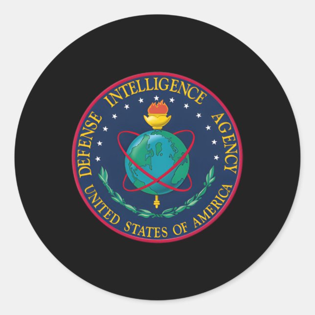 Defence Intelligence Agency Dia Military Dept Of Classic Round Sticker (Front)