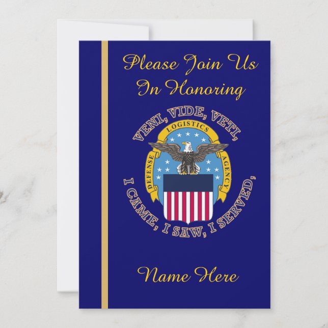 Defence Logistics Agency Retirement Invitation (Front)