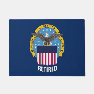 Defence Logistics Agency Shield Retired Door Mat
