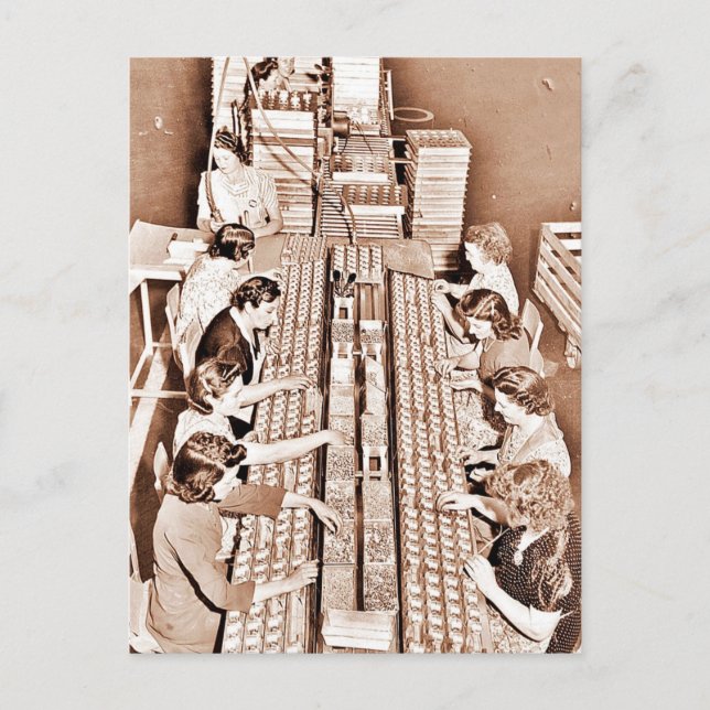 Defence Plant Assembly Line Postcard (Front)
