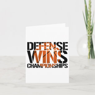 Defence Wins Championships Sketll Team Logo Card