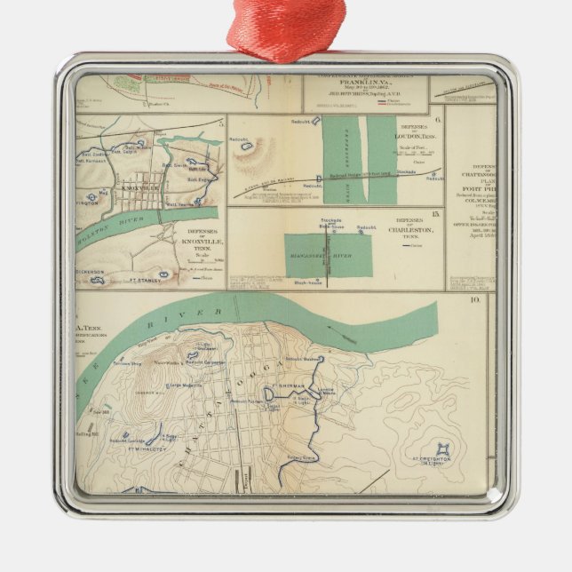 Defences Chattanooga Metal Tree Decoration (Front)