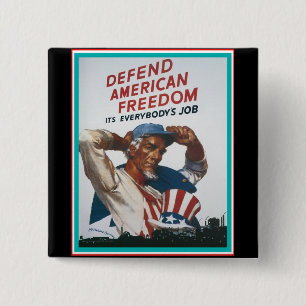 Defend American Freedom 15 Cm Square Badge