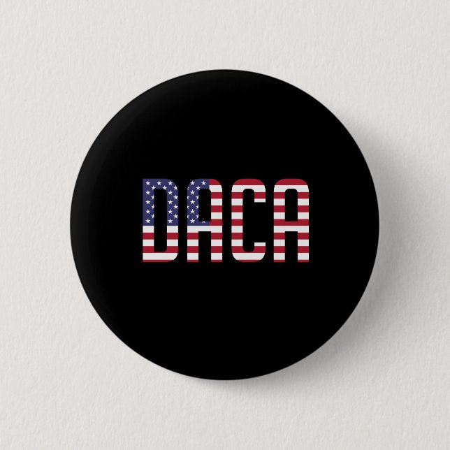 Defend DACA Dreamers Patriotic USA 6 Cm Round Badge (Front)