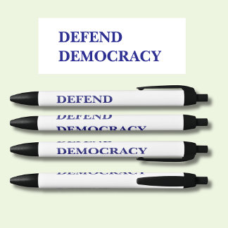 DEFEND DEMOCRACY BLACK INK PEN