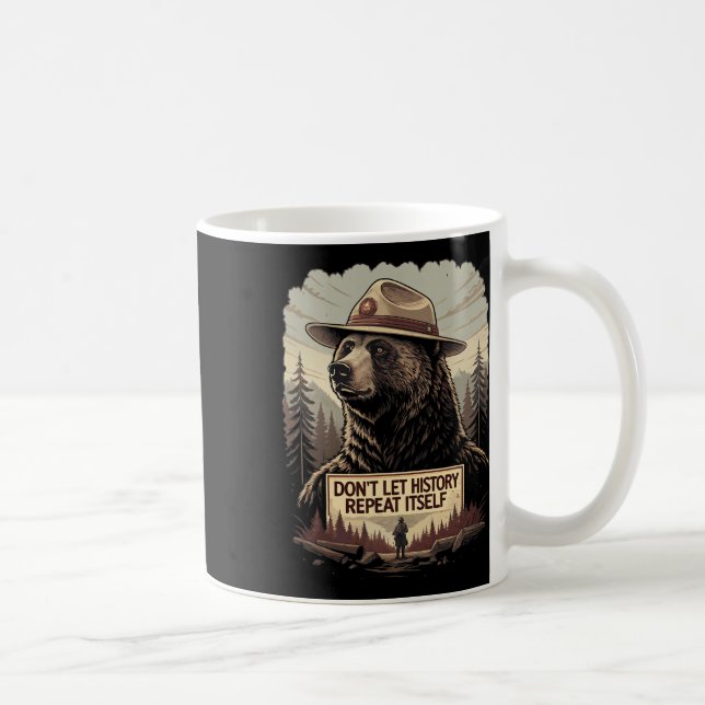 Defend Democracy - Don't Let History Repeat Itself Coffee Mug (Right)