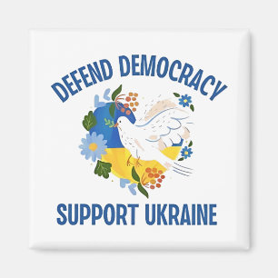 Defend Democracy Support Ukraine American Magnet