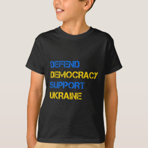 Defend Democracy Support Ukraine Stand With Zelens T-Shirt