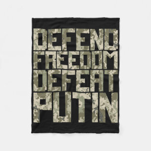 Defend Freedom Protect Ukraine Ukraine Support  Fleece Blanket