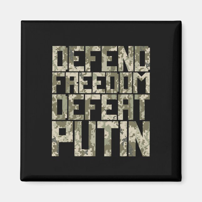 Defend Freedom Protect Ukraine Ukraine Support  Magnet (Front)