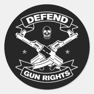 Defend Gun Rights Defend Second Amendment Classic Round Sticker