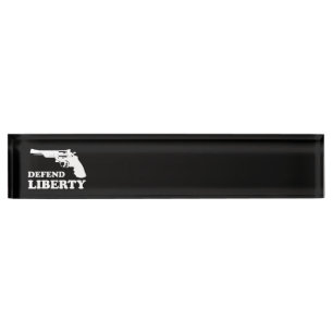 Defend liberty nameplate