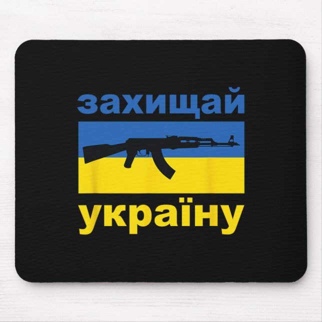 Defend Ukraine - Support Ukraine - Flag Ak-47 Ak-7 Mouse Pad (Front)