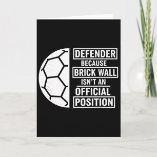 Defender Brick Wall Position Sports Footll Ll Socc Card
