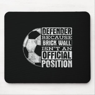 Defender Brick Wall Position Sports Footll Ll Socc Mouse Pad