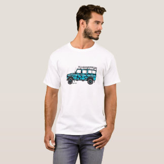 Defender-in-blue T-shirt