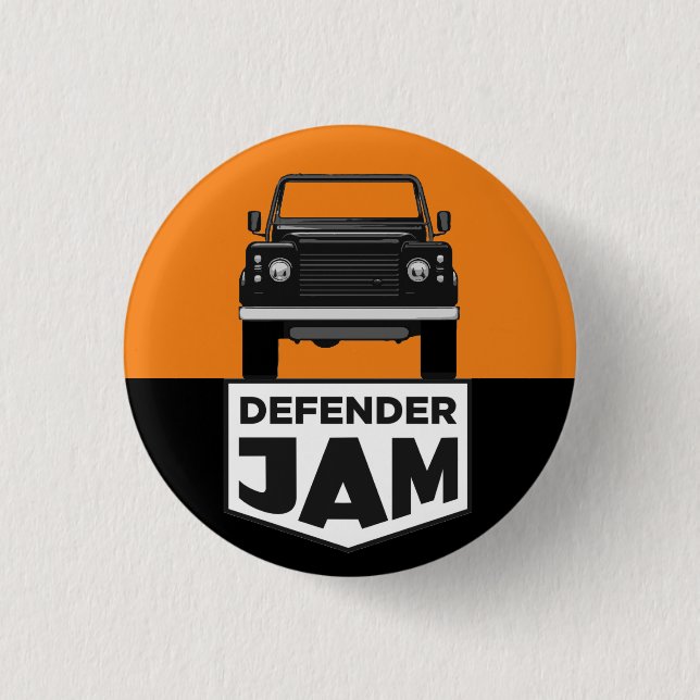 DEFENDER JAM 3 CM ROUND BADGE (Front)
