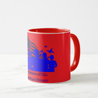 Defenders of the american dream bright red mug