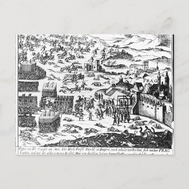Defenestration of Prague, 1618 Postcard (Front)