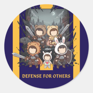 Defense for Others - Little Guardians Classic Round Sticker