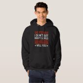 Defense I Don't Get Many Goals Funny Ice Hockey Hoodie (Front Full)