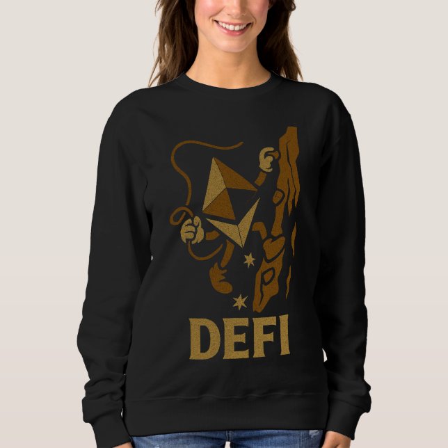 DeFi Ethereum Climbing Decentralised Web3 Warriors Sweatshirt (Front)