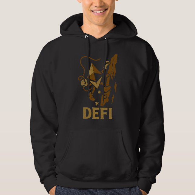 DeFi Ethereum Decentralised Rock Climber Summit Hoodie (Front)