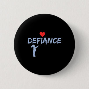 Defiance Anti Trump Impeach Retirement Resist 6 Cm Round Badge