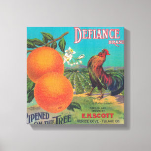 Defiance Orange LabelVenice Cove, CA Canvas Print