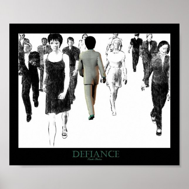 Defiance White Poster (Front)