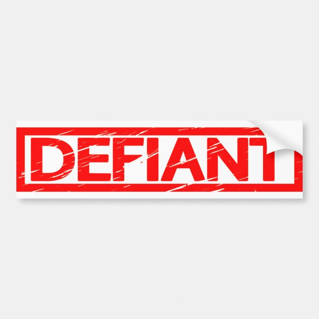 Defiant Stamp Bumper Sticker (Front)