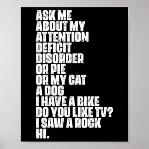Deficit Disorder Dyslexia Aspergers Spectrum Poster