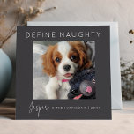 Define Naughty | 5 Photo Collage | Christmas Holiday Card<br><div class="desc">Send holiday cheer this year with a personalised Grey Christmas card! Our design features a large image inscribed with your name, family name, and the year, plus a vibrant photo collage of four additional photos on the back. Ready to define naughty? Send out this festive card and let the fun...</div>