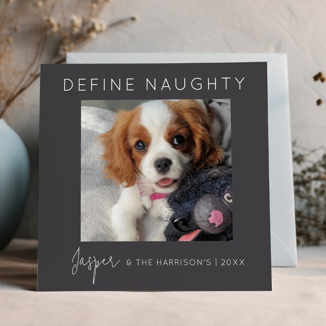 Define Naughty | 5 Photo Collage | Christmas Holiday Card (Creator Uploaded)